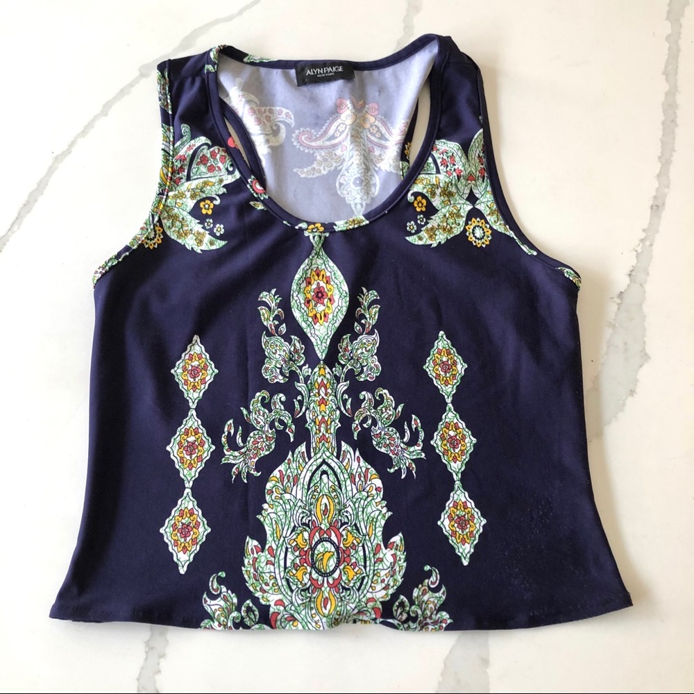 Alyn Paige Sleeveless Crop Top Size S